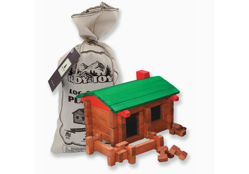  Roy Toy Log Cabin Play Set in Bag 