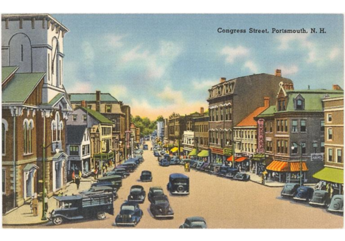  Found Image Press Congress St. Portsmouth Vintage Image Postcard 