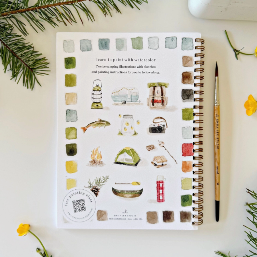 Camping Watercolor Workbook