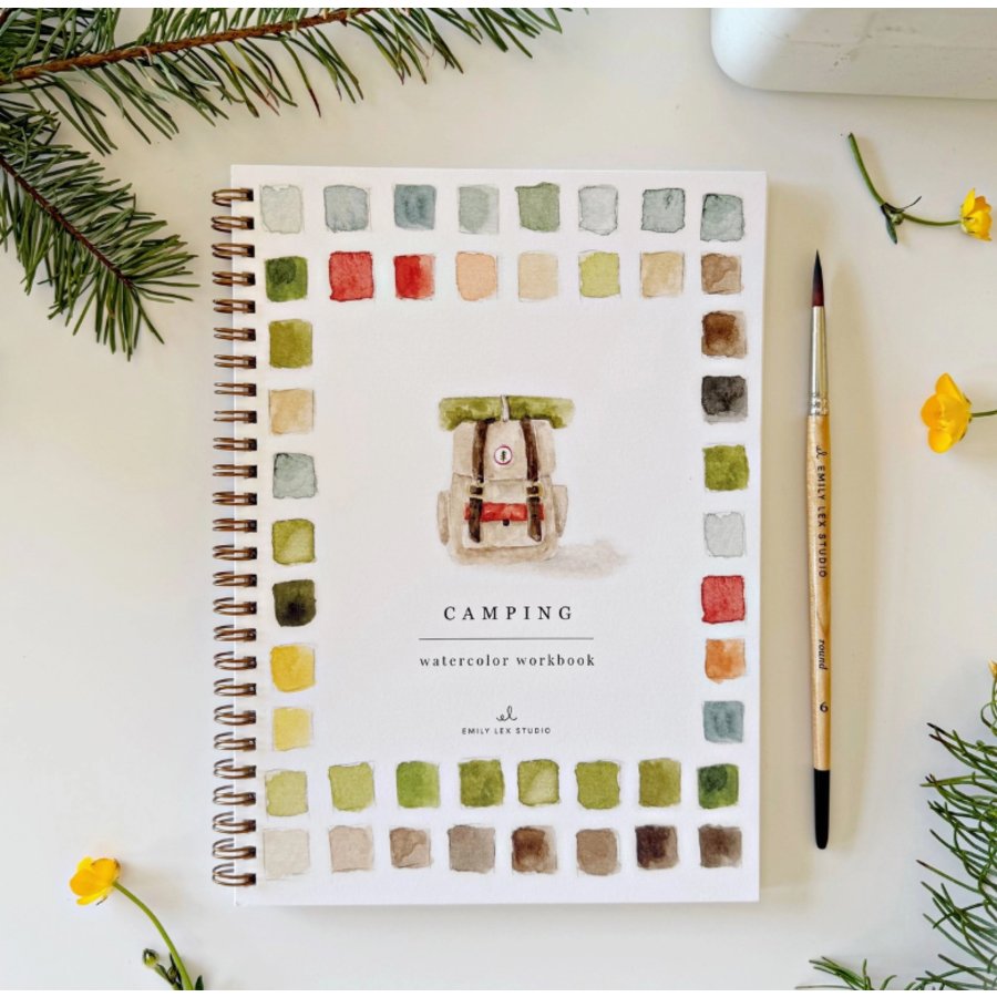 Camping Watercolor Workbook
