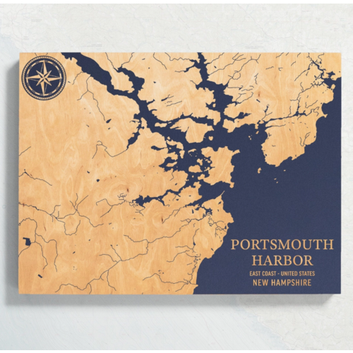 Benoit's Portsmouth Harbor Coastal Map   Benoit's Portsmouth Harbor Coastal Map