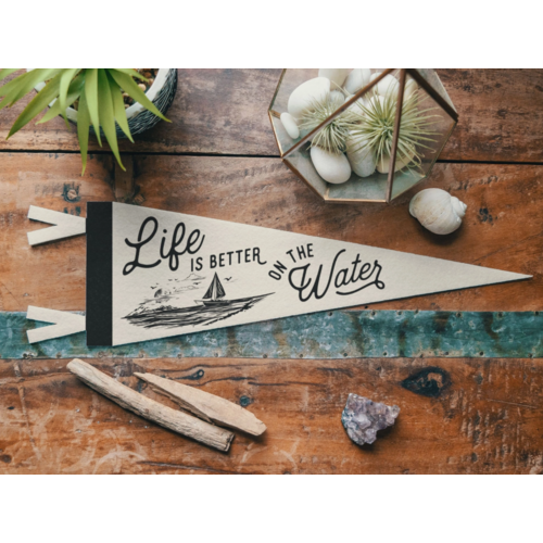  Benoit's Life Is Better On the Water Felt Pennant 