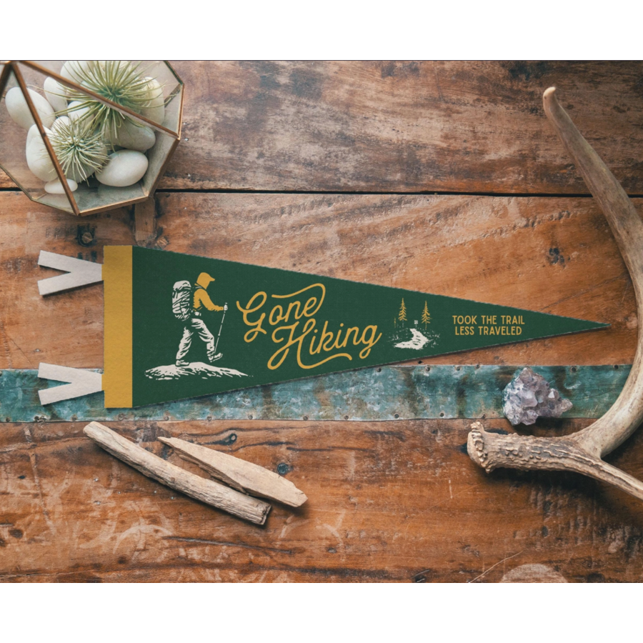 Gone Hiking Felt Pennant