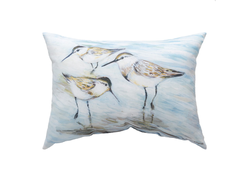  Coastal Shores Sandpipers Rectangle Pillow 