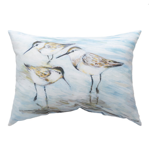  Coastal Shores Sandpipers Rectangle Pillow 