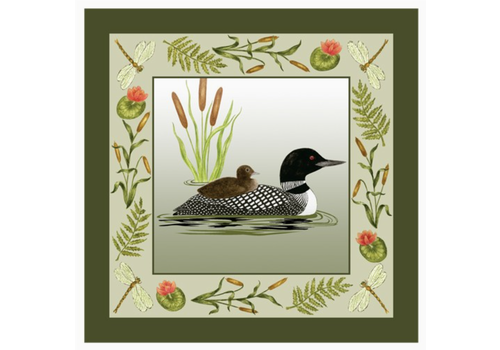  Alice's Cottage Flour Sack Towel Loon with Baby 