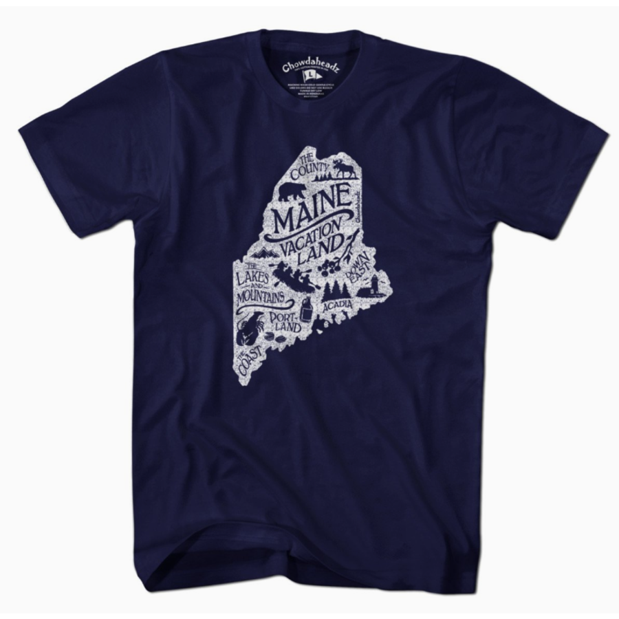 Maine Vacationland Navy T-Shirt