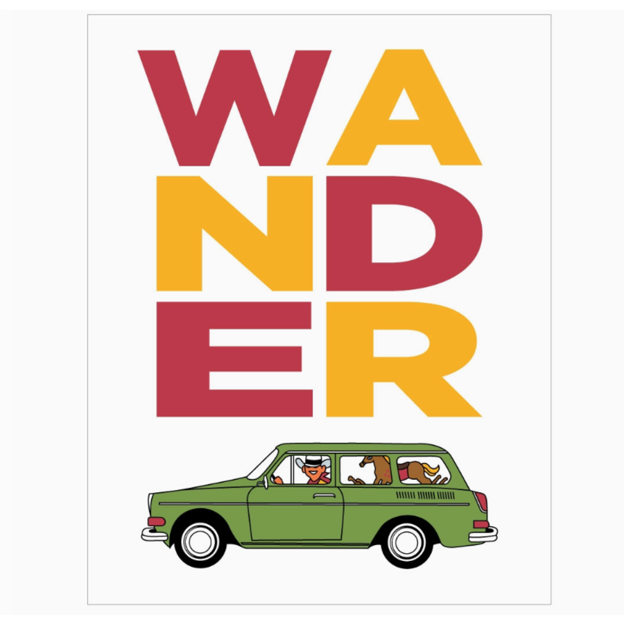 Wander VW Wagon Magnet