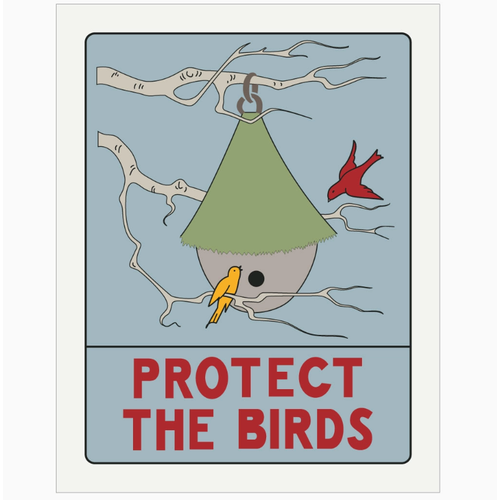  Fridgedoor Protect the Birds Magnet 