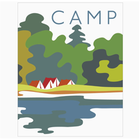 Camp Colorful Campsite Magnet