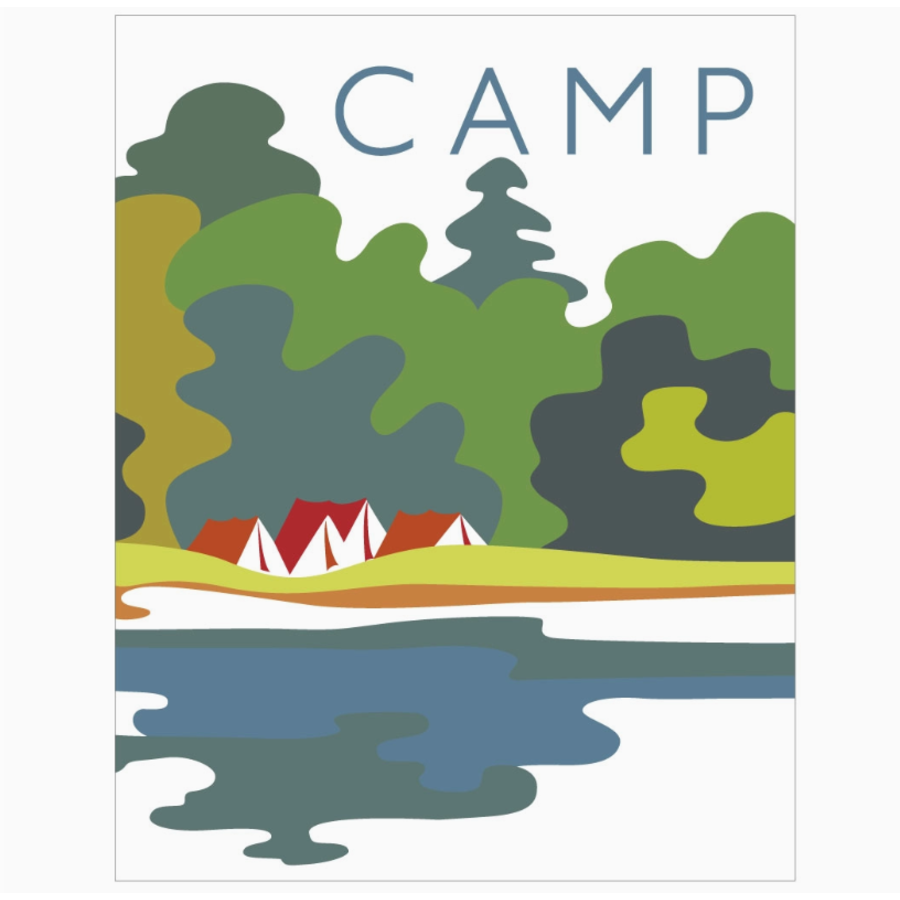 Camp Colorful Campsite Magnet