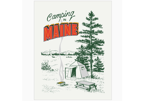  Fridgedoor Camping in Maine Magnet 