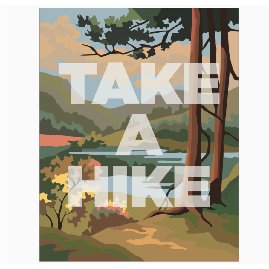 Take A Hike Woodland Scene Magnet
