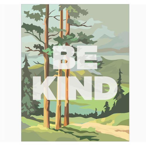  Fridgedoor Be Kind Forest Scene Magnet 