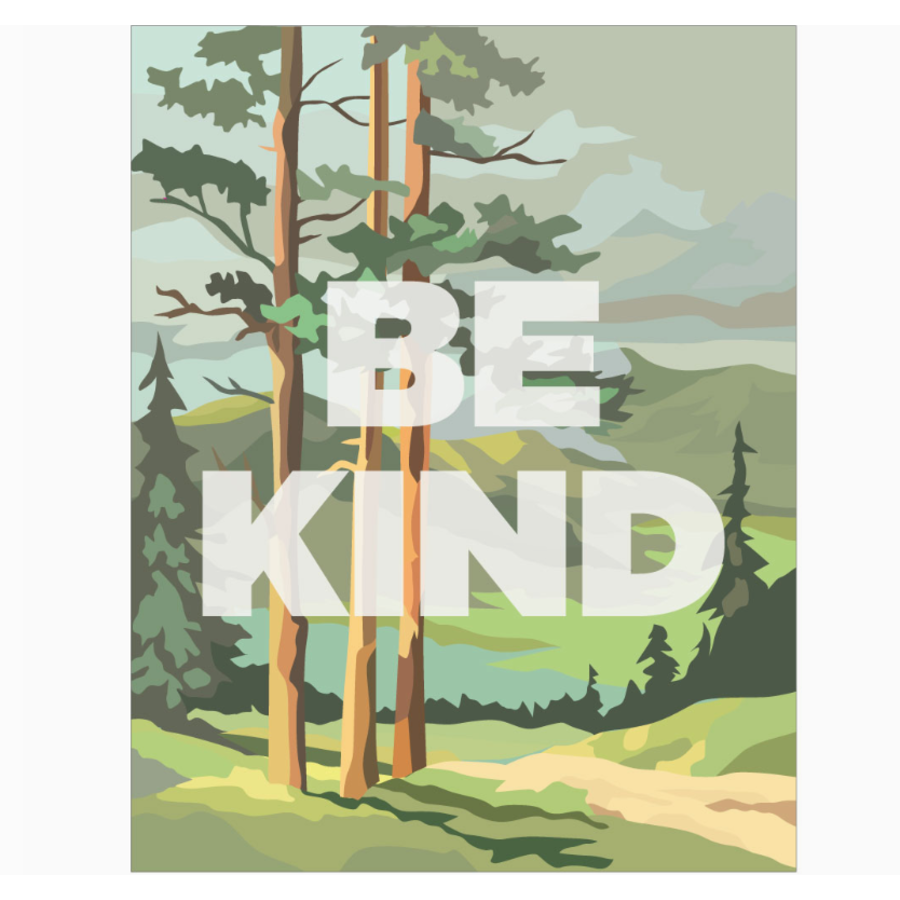 Be Kind Forest Scene Magnet