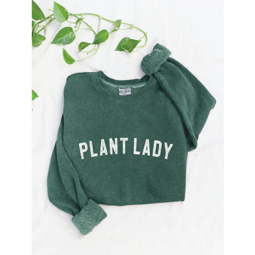  Oat Collective PLANT LADY Sweatshirt Dusty Forest 