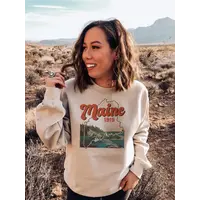 Nature Maine Sweatshirt Sand