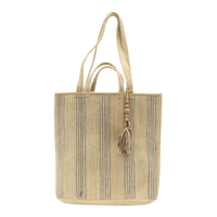 Striped Jute Tote
