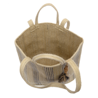 Striped Jute Tote