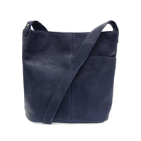 Vegan Leather Slip Pocket Bucket Bag