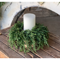 Emerald Falls Candle Ring 14"