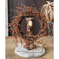 Heart Berries Candle Ring 14" Pumpkin