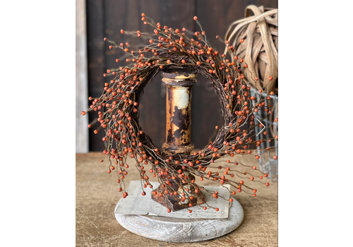 Heart Berries Candle Ring 14" Pumpkin   Heart Berries Candle Ring 14" Pumpkin