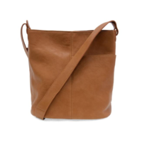Vegan Leather Slip Pocket Bucket Bag