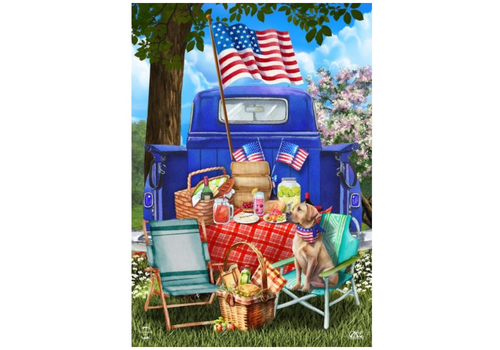  All American Picnic Garden Flag 