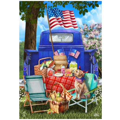  All American Picnic Garden Flag 