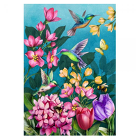 Springtime Hummingbirds Garden Flag