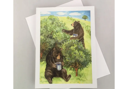 Woodfield Press Picking Berries Card   Woodfield Press Picking Berries Card