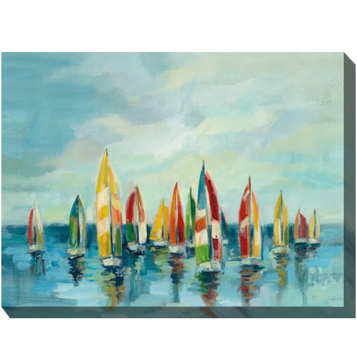West of the Wind 40x30 Outdoor Art Bright Sails   West of the Wind 40x30 Outdoor Art Bright Sails