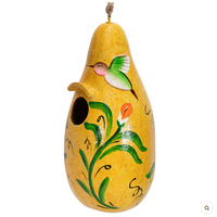 Hummingbirds Painted Gourd Birdhouse