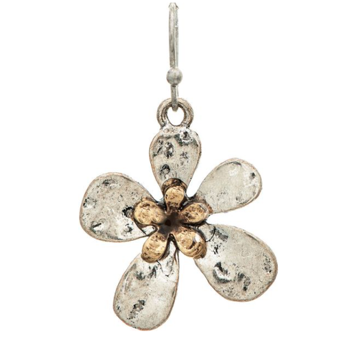  Rain Jewelry Collection Two Tone Fun Flower Earrings_ 