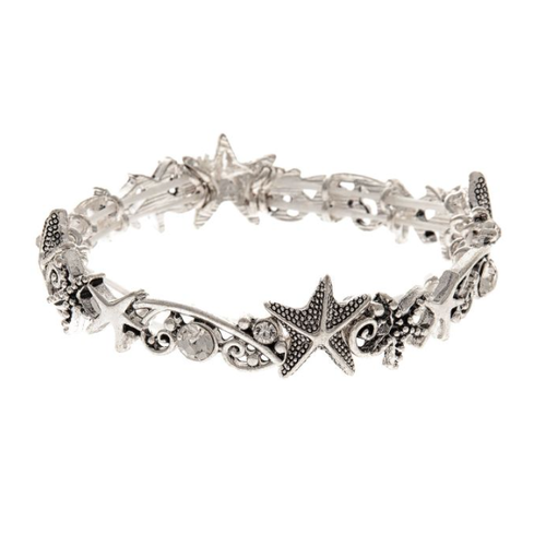  Rain Jewelry Collection Silver Crystal & Starfish Bracelet 