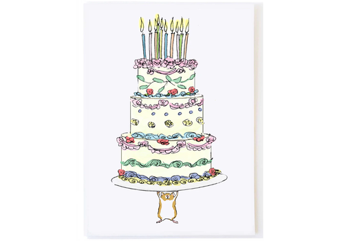  Molly O Hamster with Cake Card 