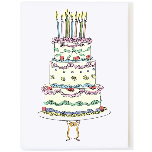  Molly O Hamster with Cake Card 