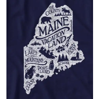 Maine Vacationland Navy T-Shirt