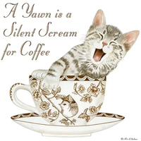 Flour Sack Towel Yawn is a Silent Scream