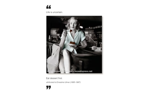  Borealis Press Eat Dessert First Card 