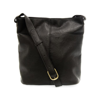 Vegan Leather Slip Pocket Bucket Bag