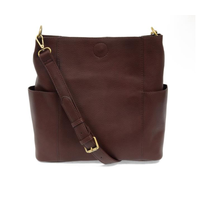 Vegan Leather Side Pocket Bucket Bag