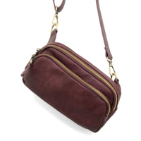 Vegan Leather Double Zip Sling/Belt Bag
