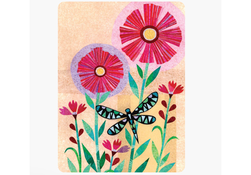  Allport Editions Dragonfly & Flowers Get Well Card 