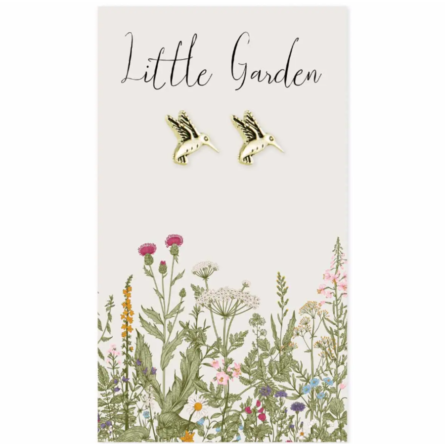 Little Garden Gold Bird Post Earrings