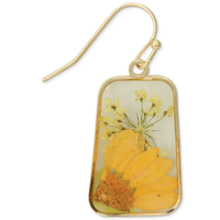 Cottage Floral Dried Sunflower Earrings