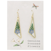 ZAD Vintage Bouquet Blue Dried Flower Earrings