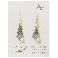 Vintage Bouquet Blue Dried Flower Earrings