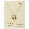 ZAD Cottage Floral Heart Dried Flower Necklace
